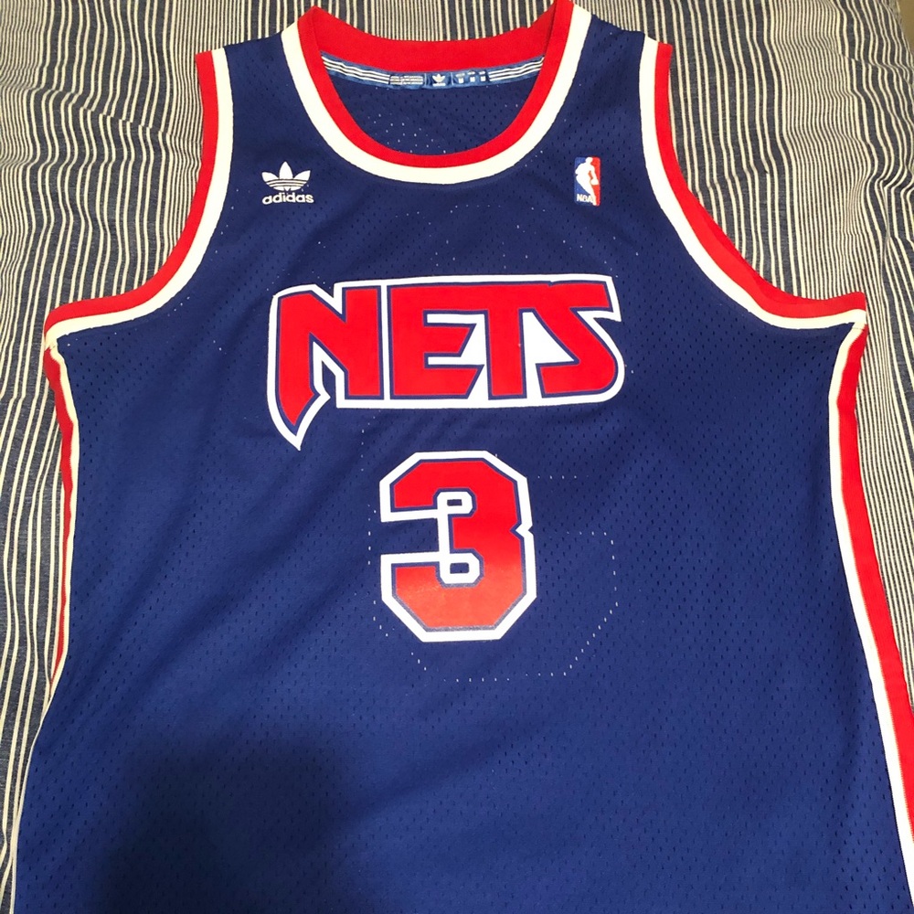 Used adidas New Jersey Nets Drazen Petrovic Hardwood Classics Jersey M